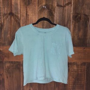 turquoise crop top